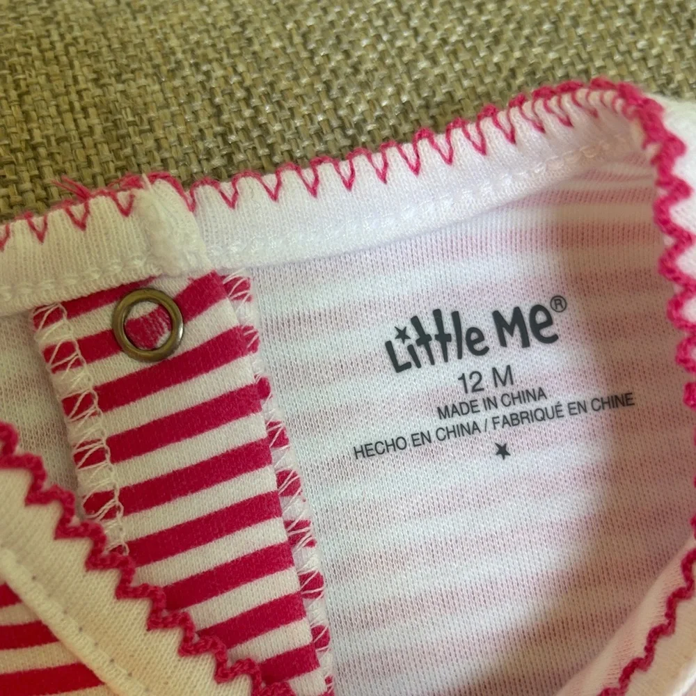 Little Me Pink and White Heart Diaper Cover